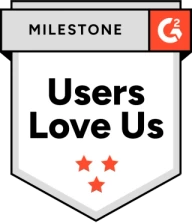 G2 Users Love Us milestone badge